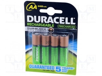 Акумулаторна батерия 4 броя комплект ACCU-R6/2400DR Акумулатор: Ni-MH; AA; 1,2V; 2400mAh; Опаковка: блистер цената е за 1 брой батерия